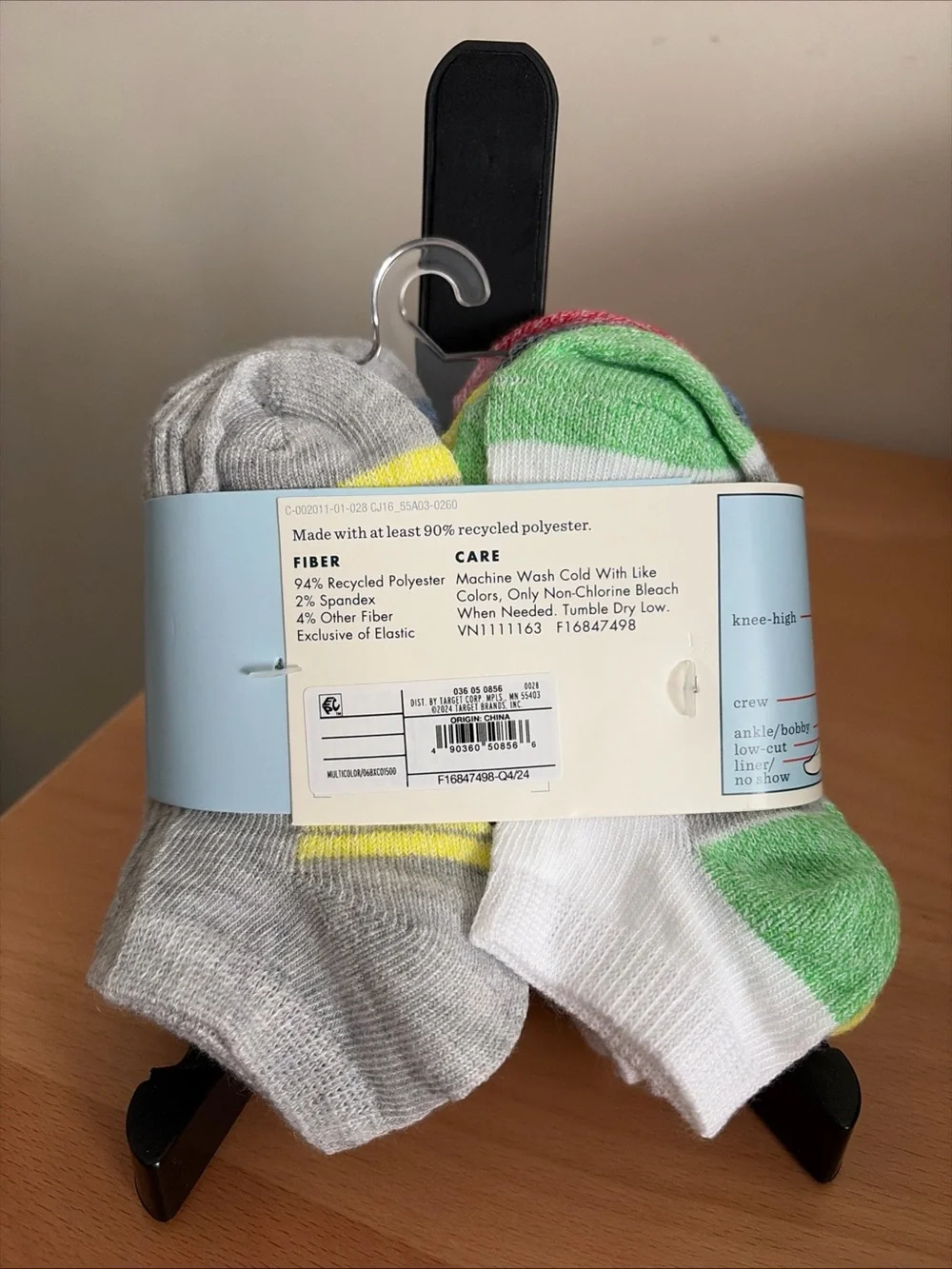 Cat & Jack Low-Cut Kids Socks – Gray, White, Red, Blue